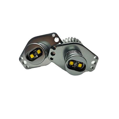 Бели LED лампи за BMW 3 Ser E 90-91 фабрични ангелски очи 80 W CREE